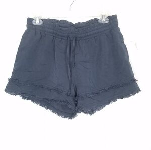 Day & moon distressed hemline blue shorts